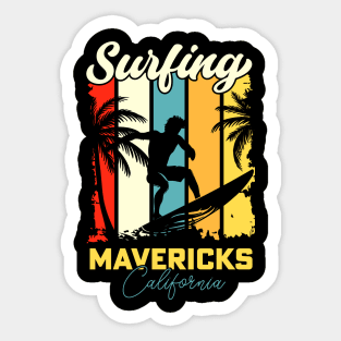 Surfing | Mavericks, California Sticker